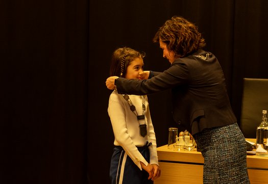 Laïz Witzand en burgemeester Schuitmaker