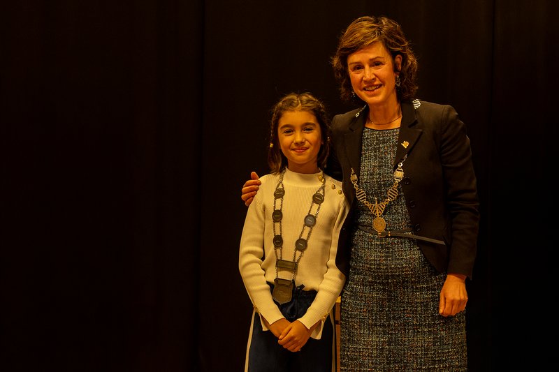 Laïz Witzand en burgemeester Schuitmaker