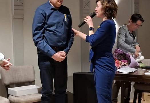 Albert de Jong en burgemeester Schuitmaker