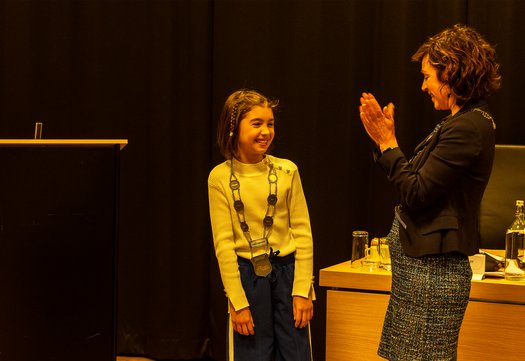 Laiz Witzand en burgemeester Schuitmaker